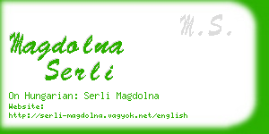magdolna serli business card
